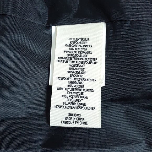 Maralyn & Me Coat XL Faux Fur Trim Asymmetrical Zipper F - Picture 6 of 8